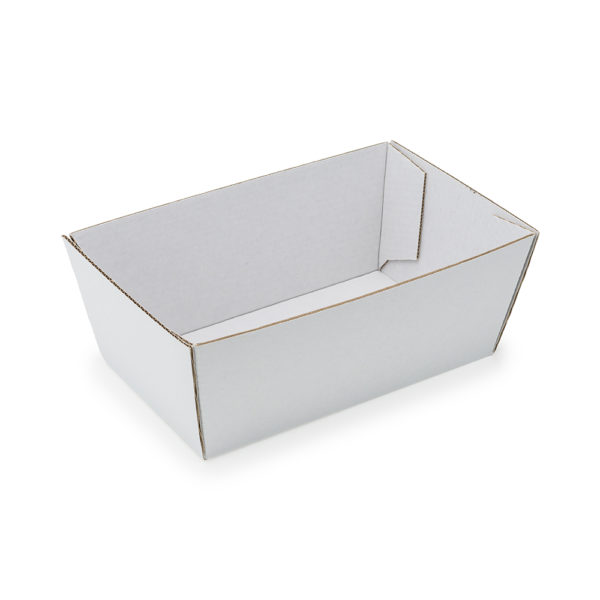 white microflute tray