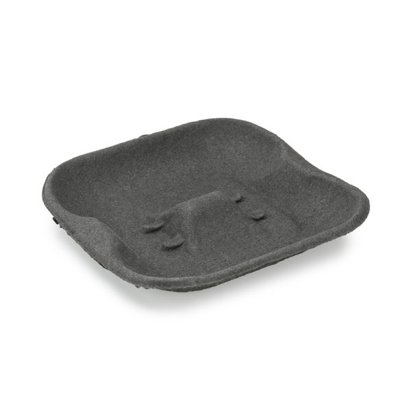 Black moulded fibre tray