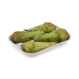 moulded fibre tray with 4 pears