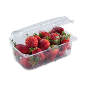 clamshell punnet with strawberries