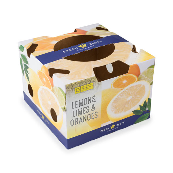 branded citrus fruit cardboard carry pack