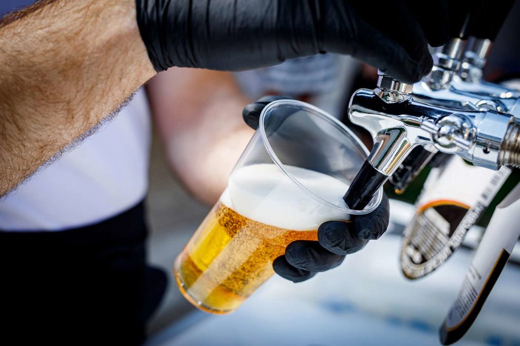 Pouring a pint of beer