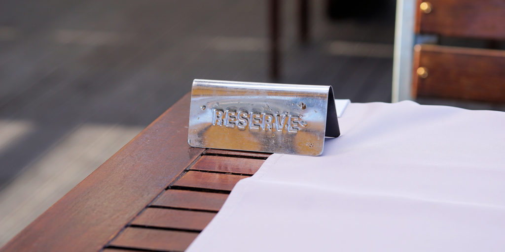 reserved table outside