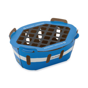 Branded Cardboard Nested Tray with lattice vent lid