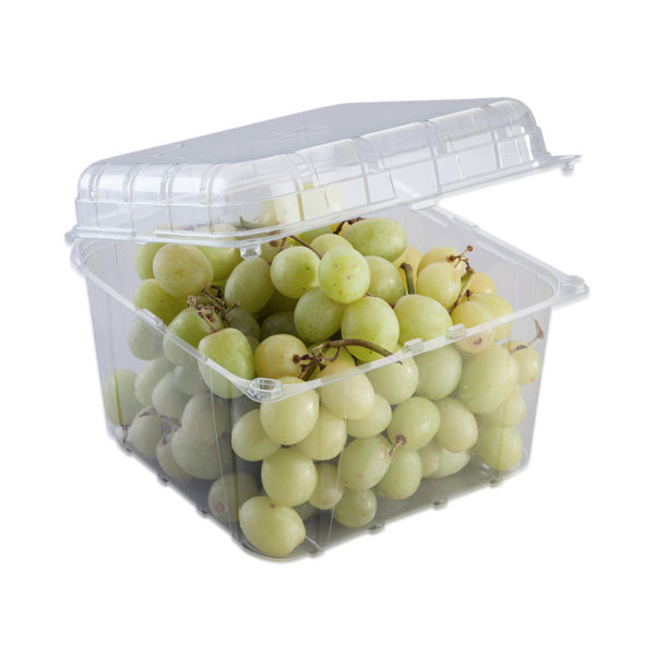 clamshell punnet with grapes