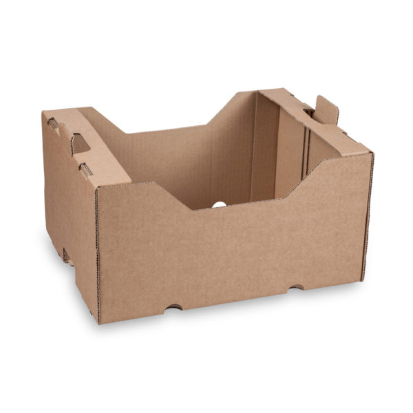 Corrugated Cardboard Hand-Erect Produce Tray 366x277x192mm