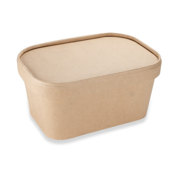 Kraft-Rectangular-Hot-Food-Container-1000ml-With-Lid