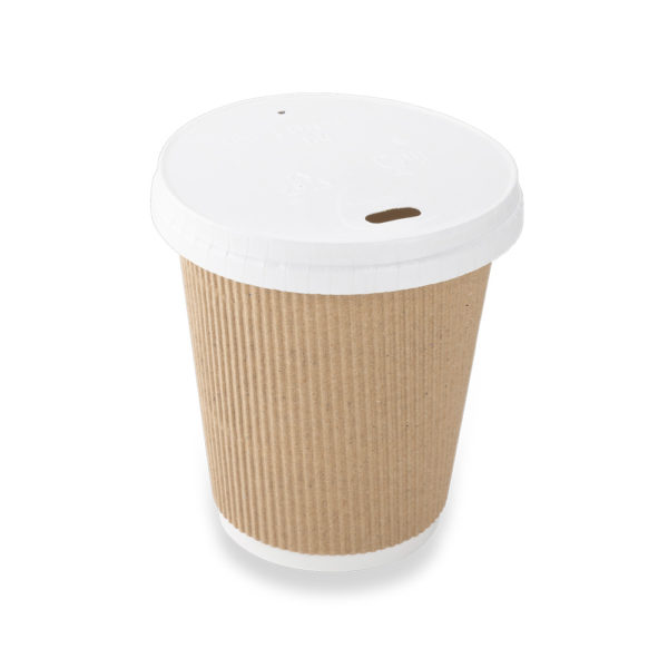 Paper Ripple Wall Hot Cup 8oz With Paper Lid